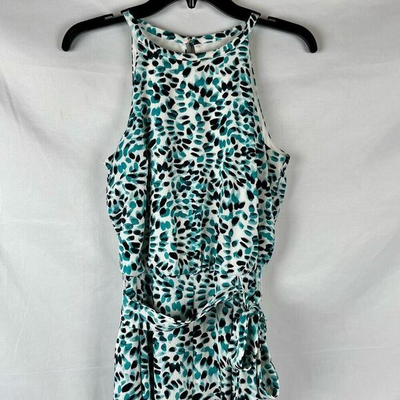 Vince Camuto Sleeveless High Neck Tie Waist Capri Jumpsuit 4 - Picture 4 of 16